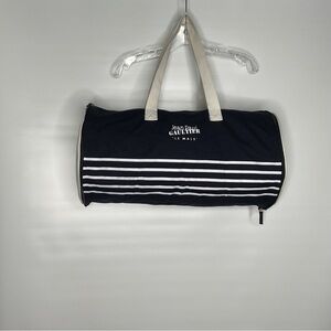 Jean Paul Gaultier Navy and White Travel Bag